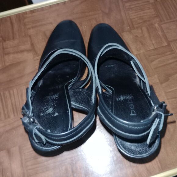 Y2K Bebe Black Sling Back Pump Style Heels Made In Spain 9.5 Medium - Picture 6 of 11